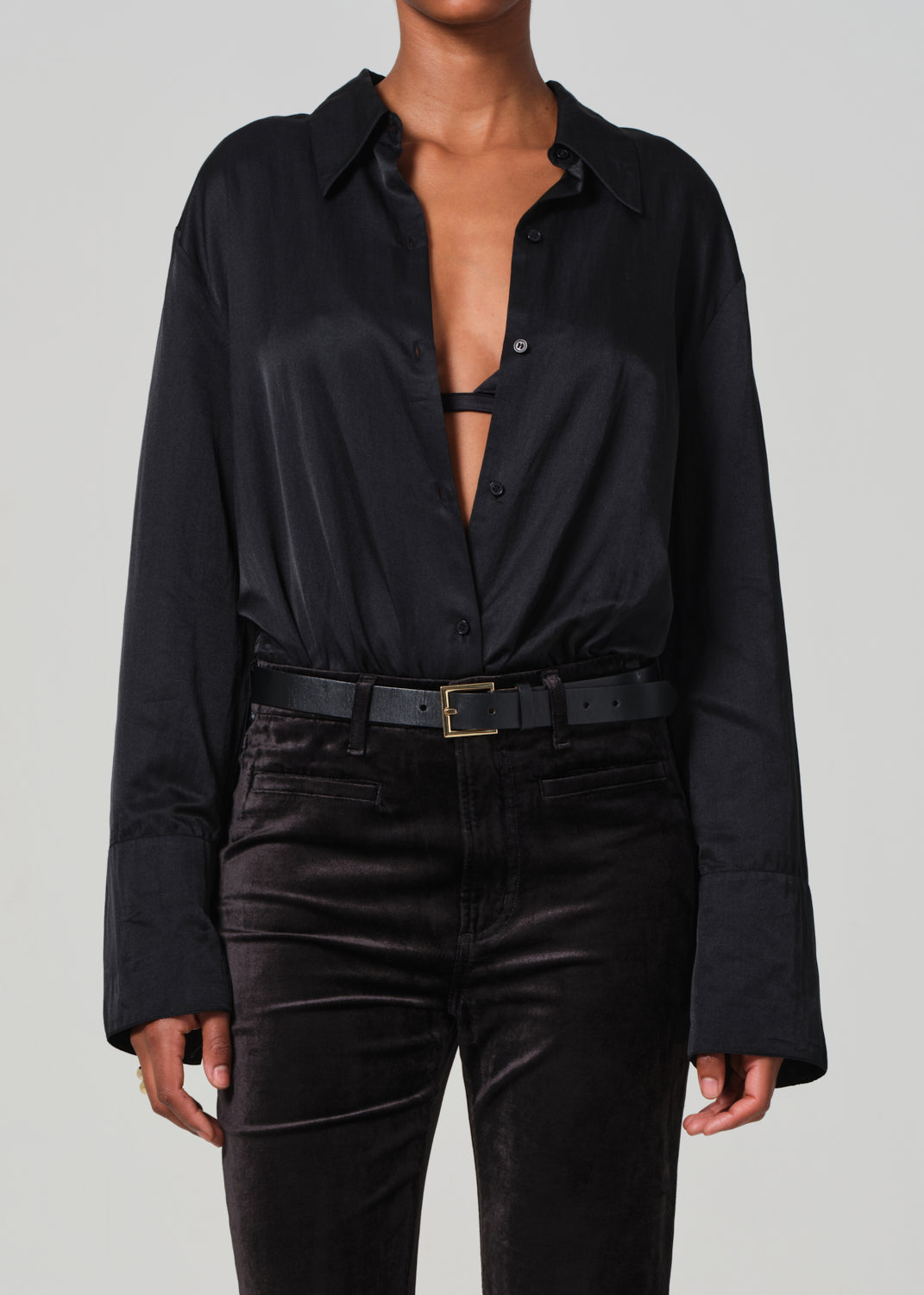 Camilia Shirt in Black front