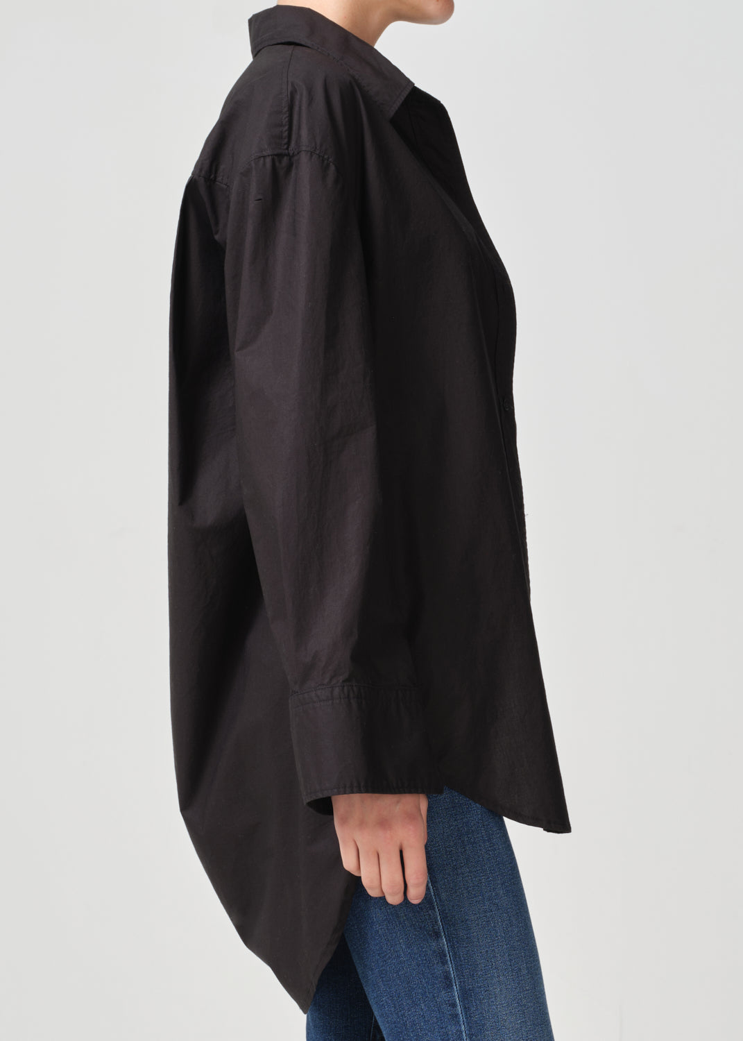 Cocoon Shirt in Black side