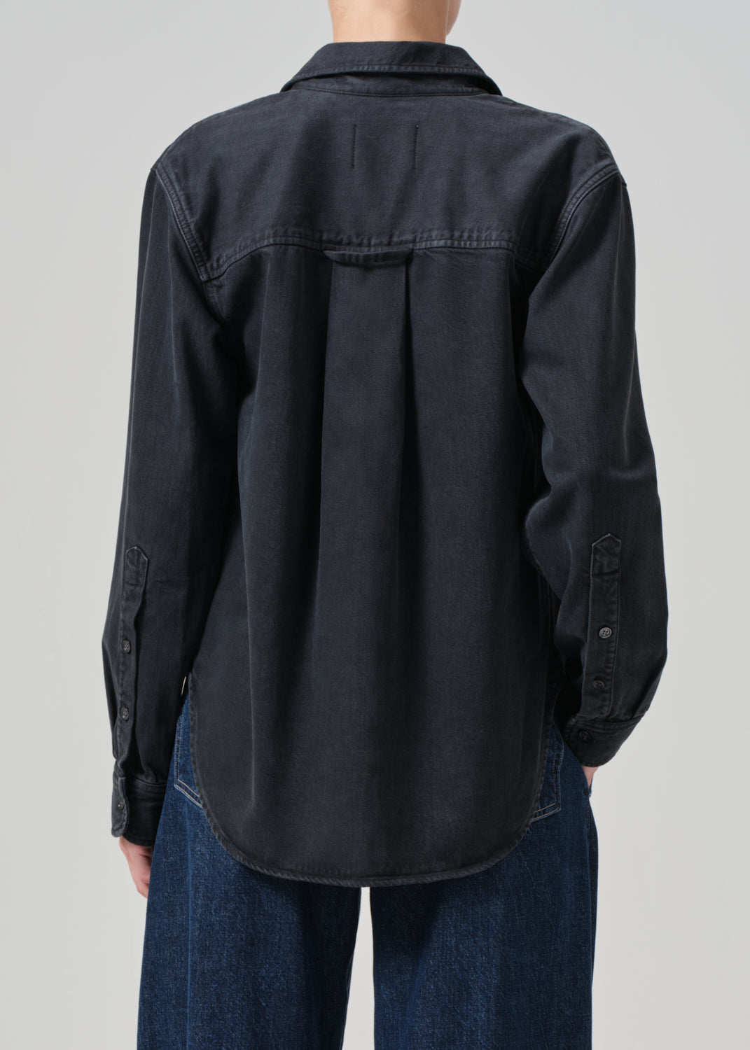 Baby Shay Shirt in Washed Black back