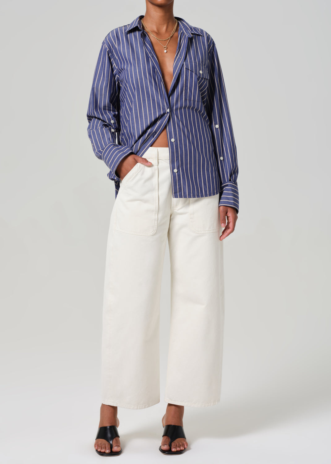 Shay Shirt in Portamento Stripe front