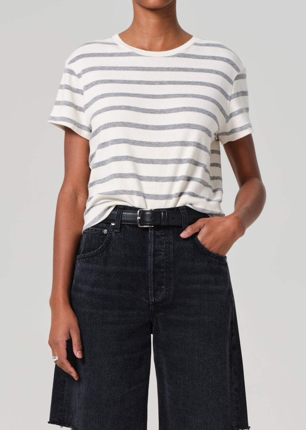 Kyle Tee in Campanula Stripe front