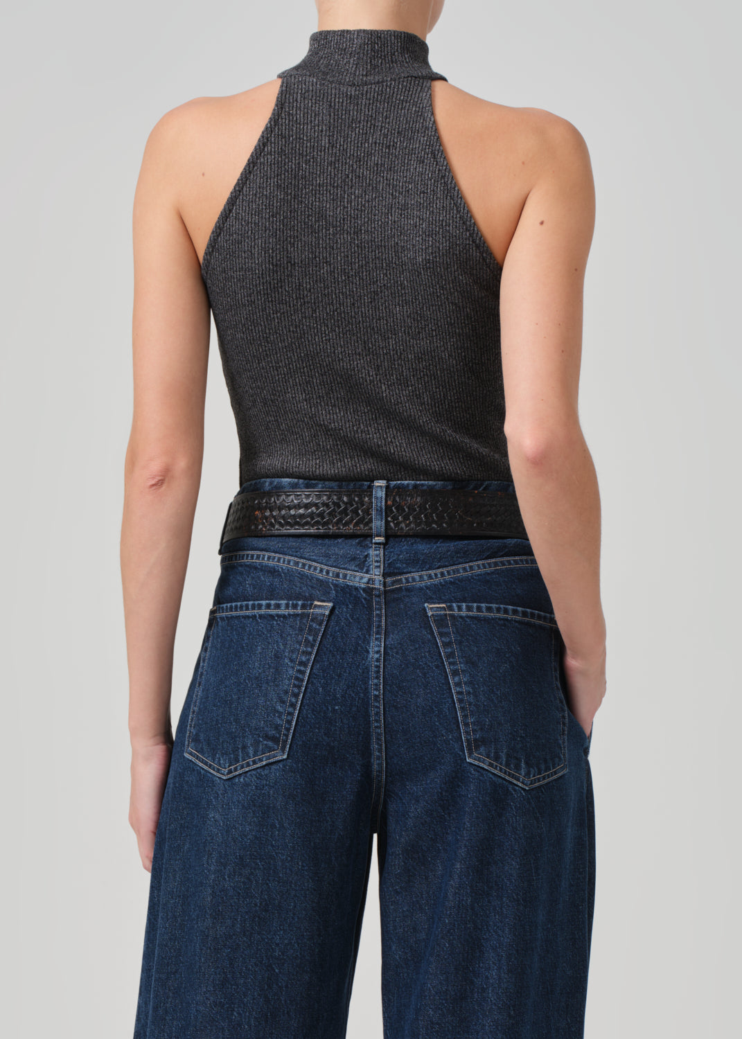 Dani Sleeveless Mock Neck in Black back