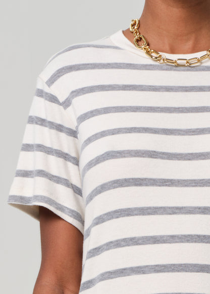 Kyle Tee in Campanula Stripe detail