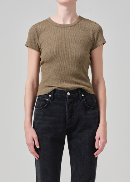 Nello Tee in Dark Porcini front