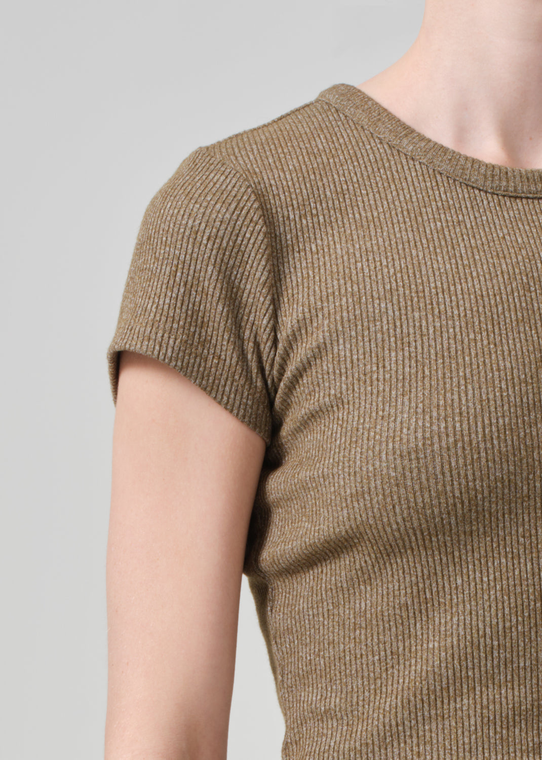 Nello Tee in Dark Porcini detail