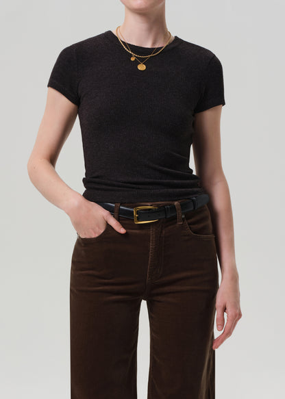 Nello Tee in Heather Brown front