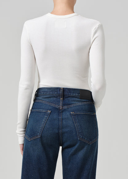 Cropped Faena Crewneck in Pashmina back