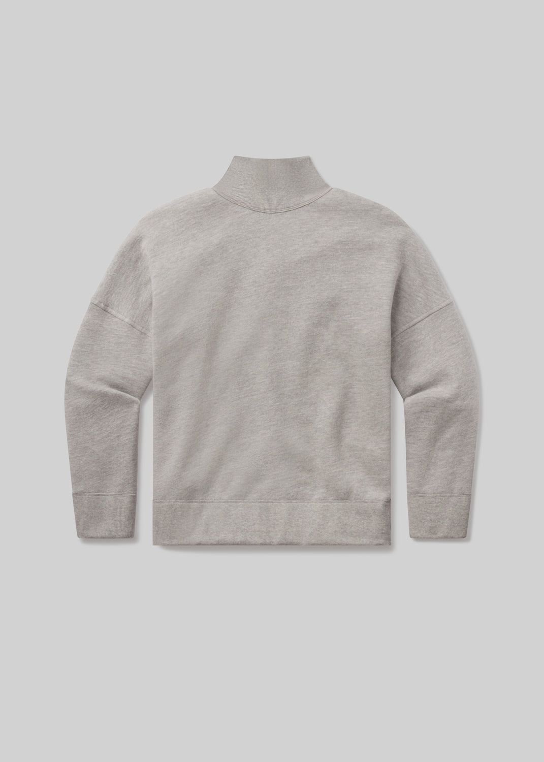 Cara Turtleneck in Heather Grey flat