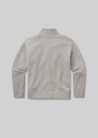 Cara Turtleneck in Heather Grey flat