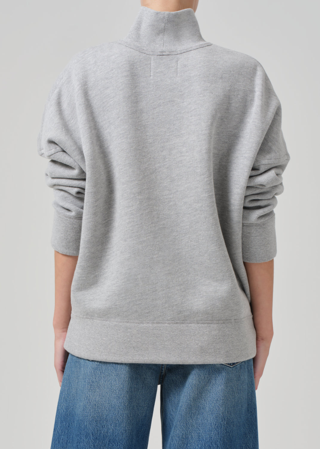 Cara Turtleneck in Heather Grey back