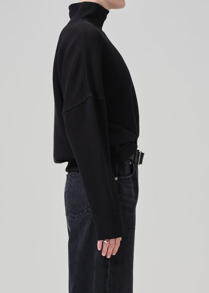 Cara Turtleneck in Black side