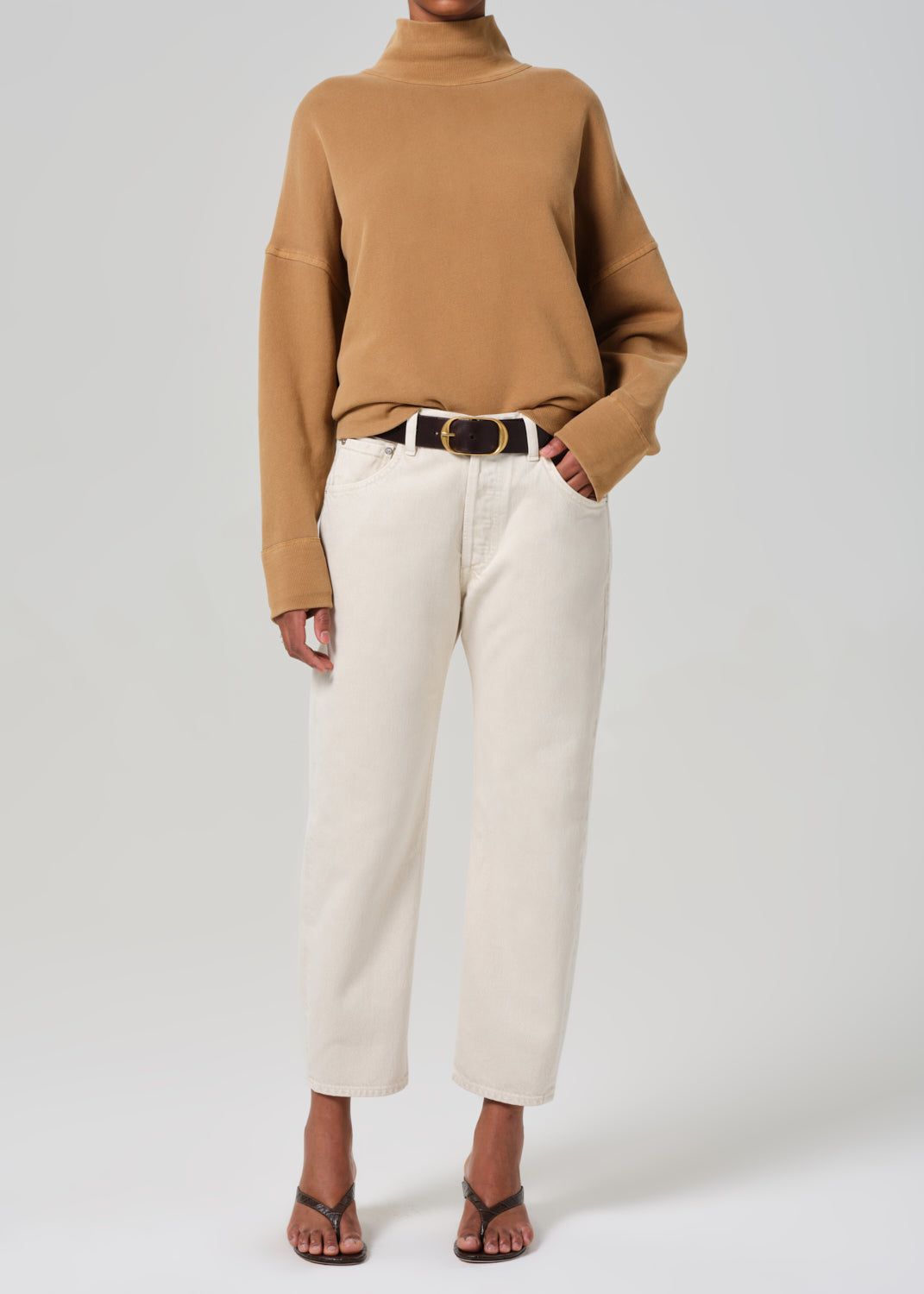 Cara Turtleneck in Marcona front