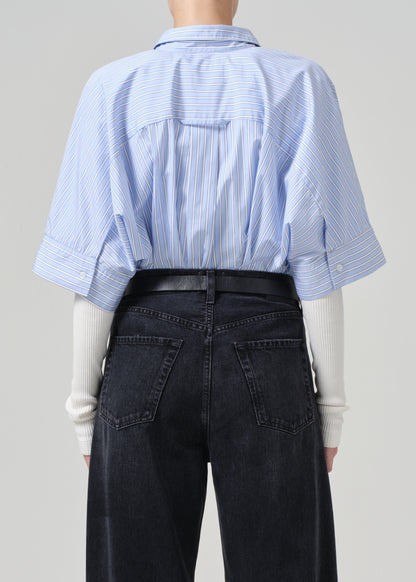 Claire Origami Shirt in Melissani Stripe