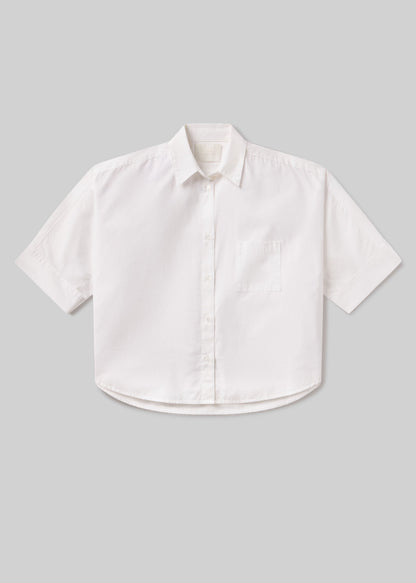 Claire Origami Shirt in Optic White flat