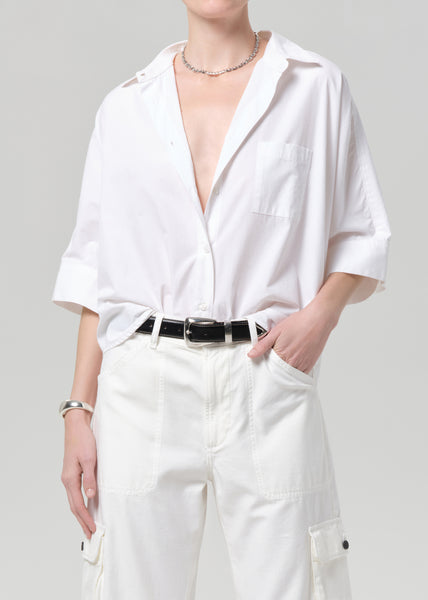 Claire Origami Shirt in Optic White – Citizens of Humanity