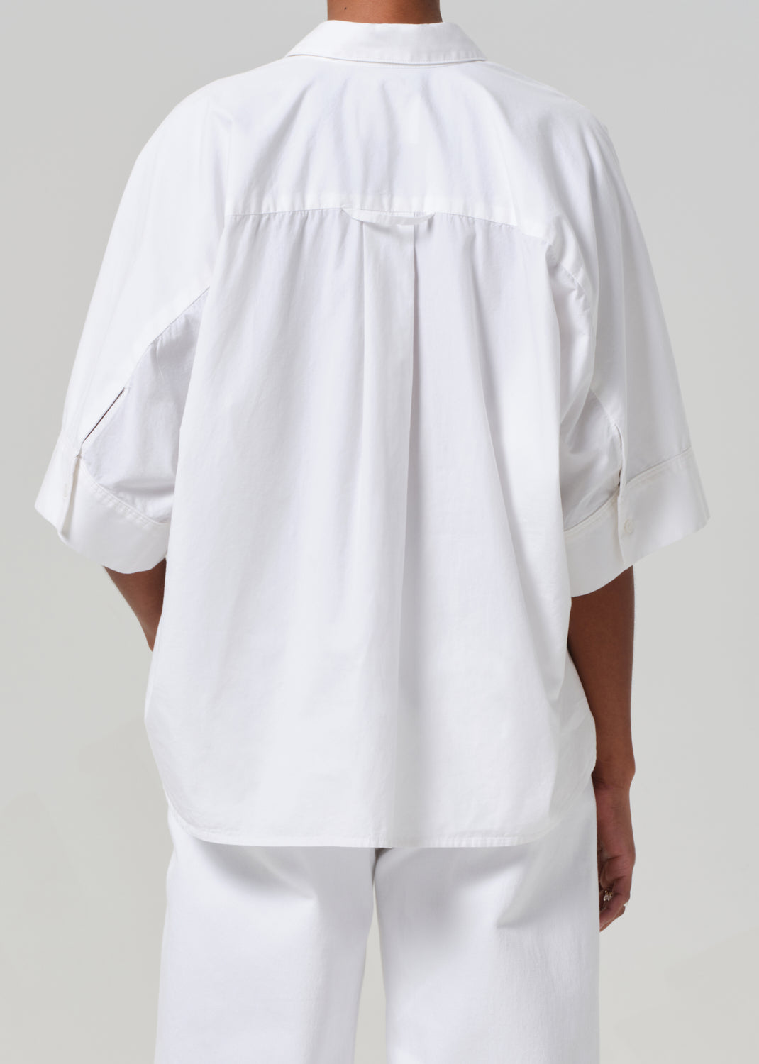 Claire Origami Shirt in Optic White back