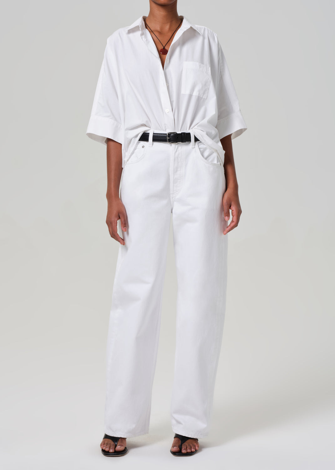 Claire Origami Shirt in Optic White front