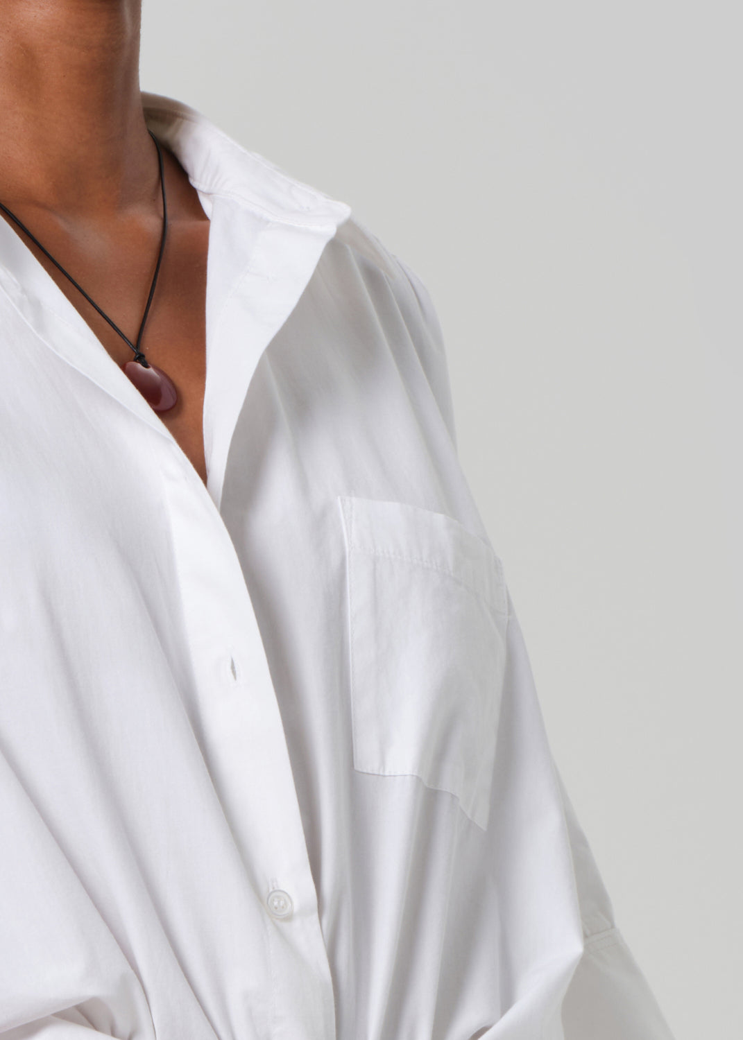 Claire Origami Shirt in Optic White detail