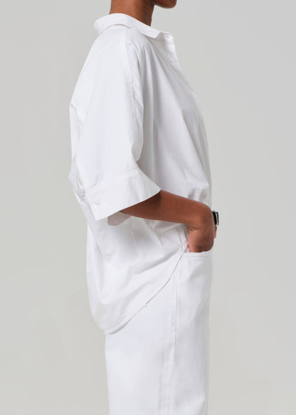 Claire Origami Shirt in Optic White side