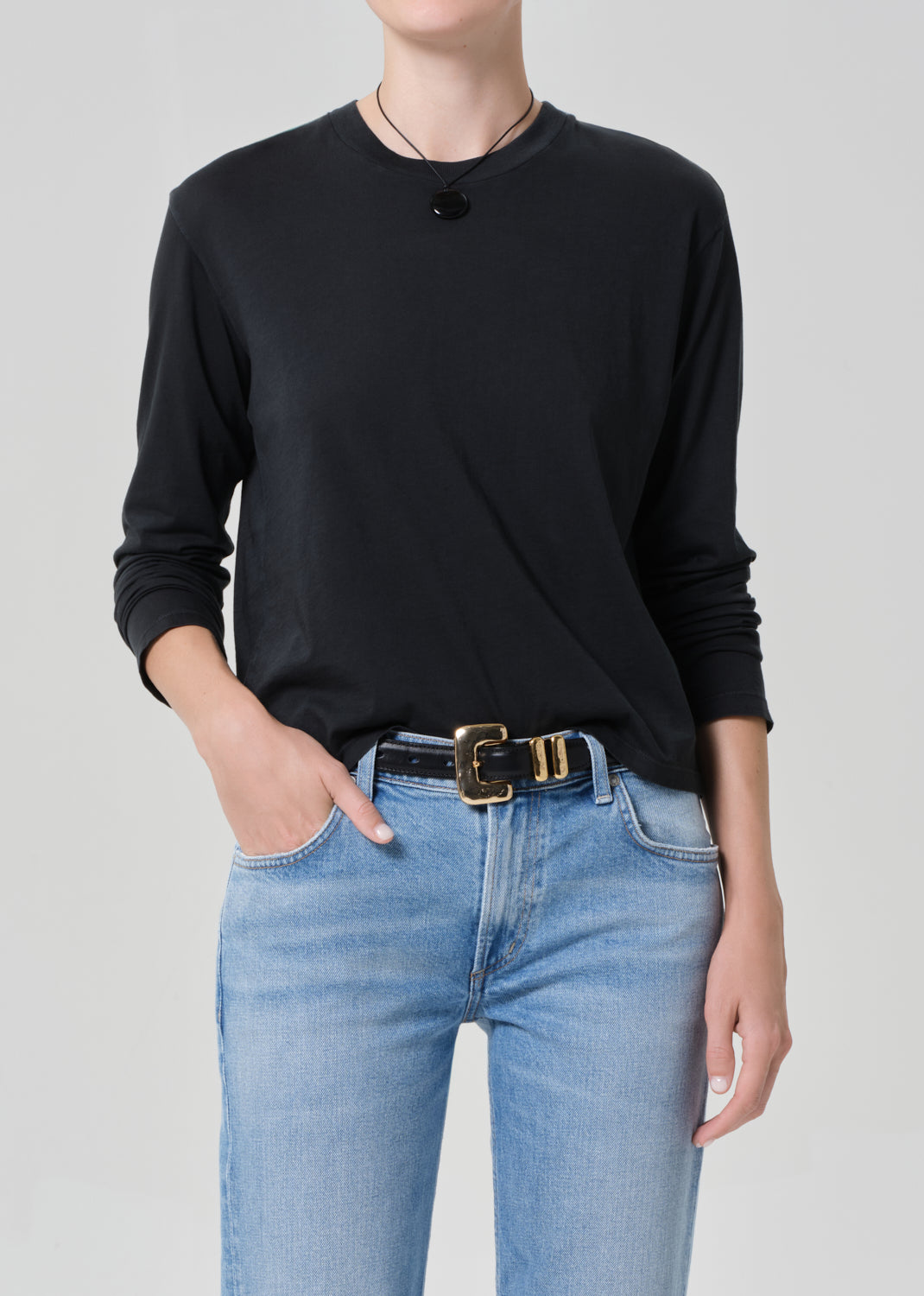Sabine Long Sleeve
In Washed Black