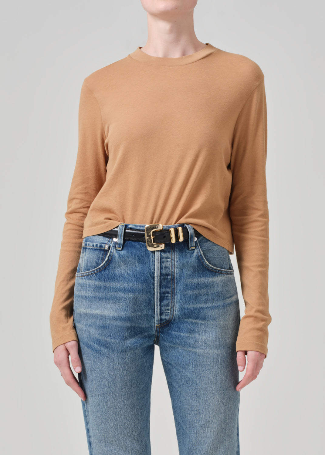 Sabine Cropped Long Sleeve in Ambra front