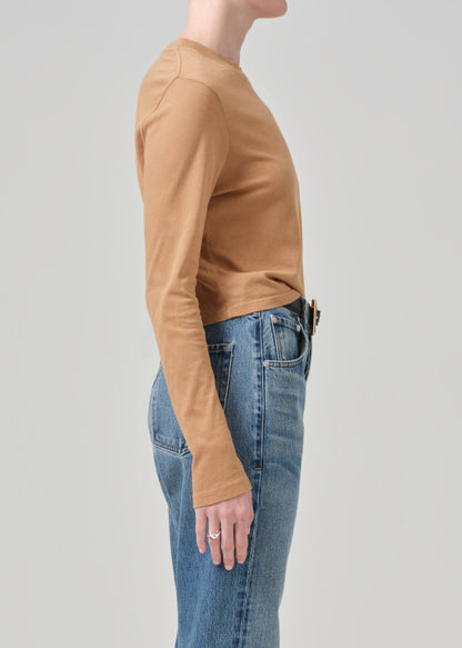 Sabine Cropped Long Sleeve in Ambra side