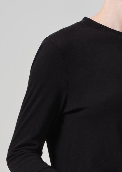 Sabine Cropped Long Sleeve in Black detail 