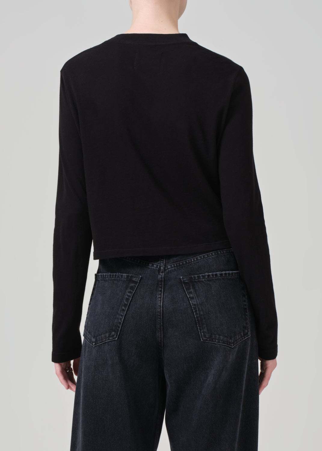 Sabine Cropped Long Sleeve in Black back