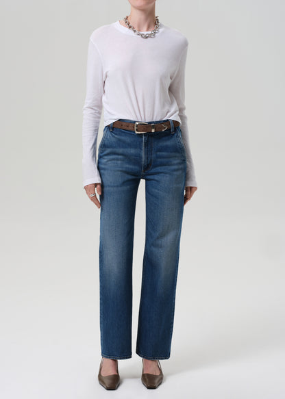 Sabine Cropped Long Sleeve in White front