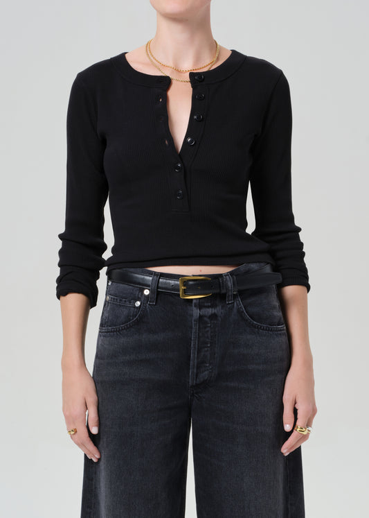 Varra Henley in Black
