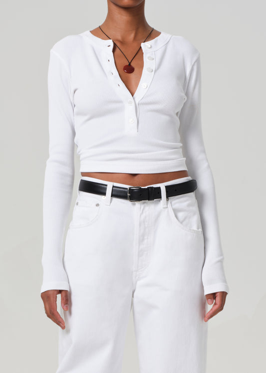 Varra Henley in White front