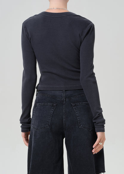 Varra Henley in Charcoal Mineral