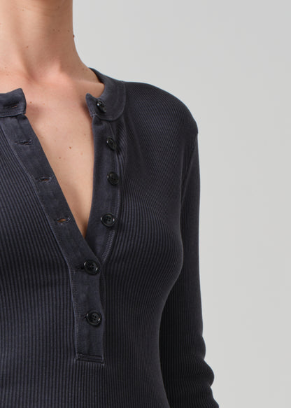 Varra Henley in Charcoal Mineral detail