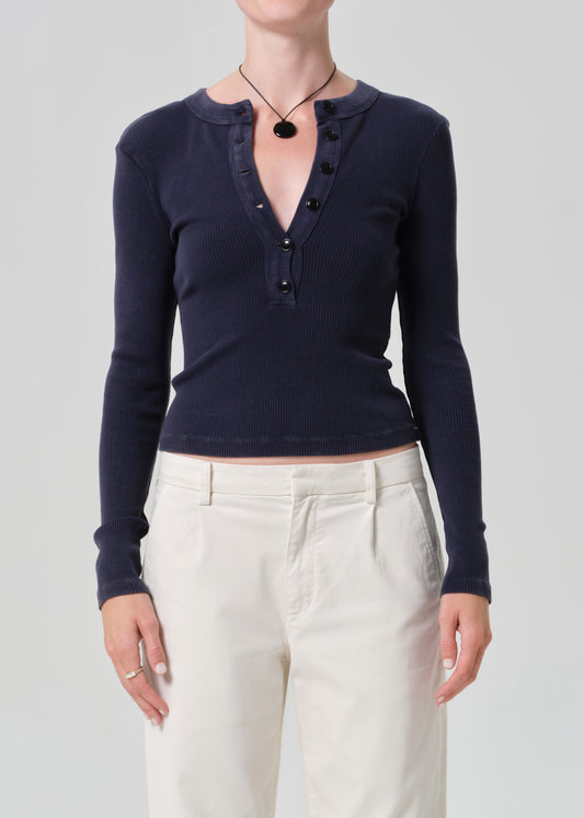 Varra Henley in Mineral Navy