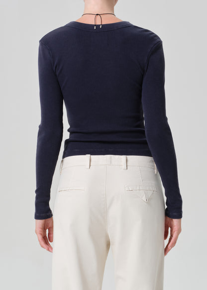 Varra Henley in Mineral Navy