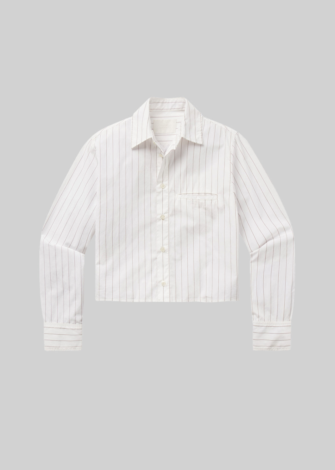 Fino Cropped Shirt in Clove Stripe flat