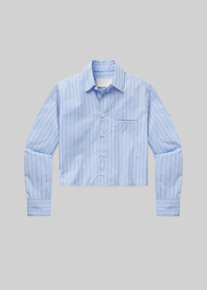 Fino Cropped Shirt in Ellis Stripe lat