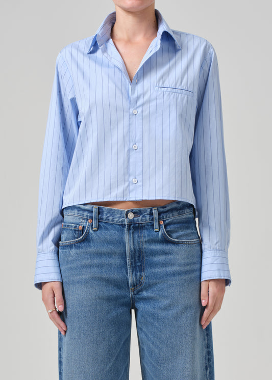 Fino Cropped Shirt in Ellis Stripe front