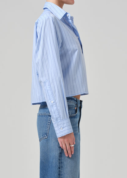 Fino Cropped Shirt in Ellis Stripe side