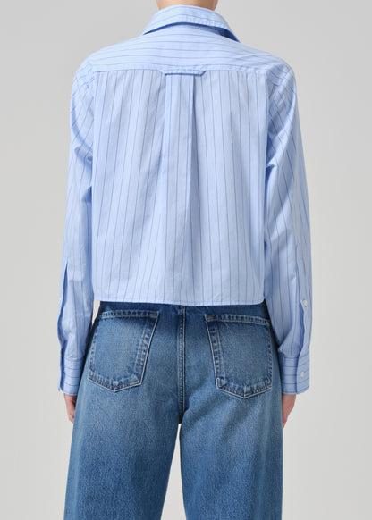 Fino Cropped Shirt in Ellis Stripe back