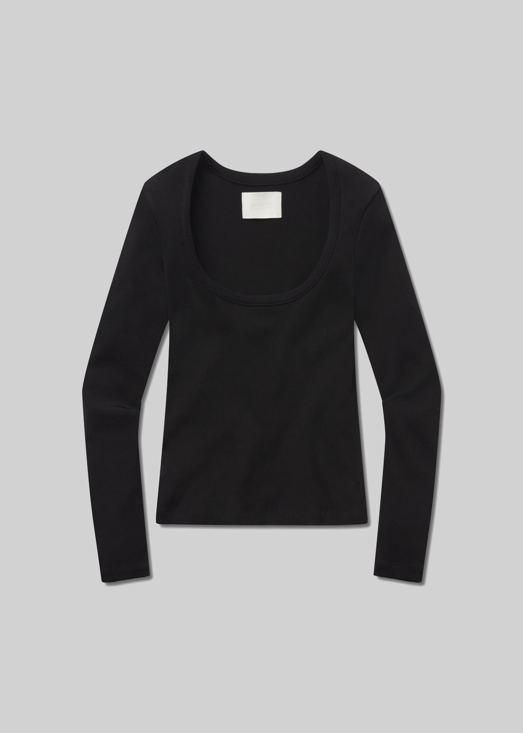 Rumi Scoop Neck in Black flat