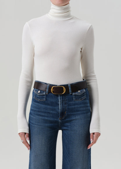 Caradene Rib Turtleneck in Pashmina