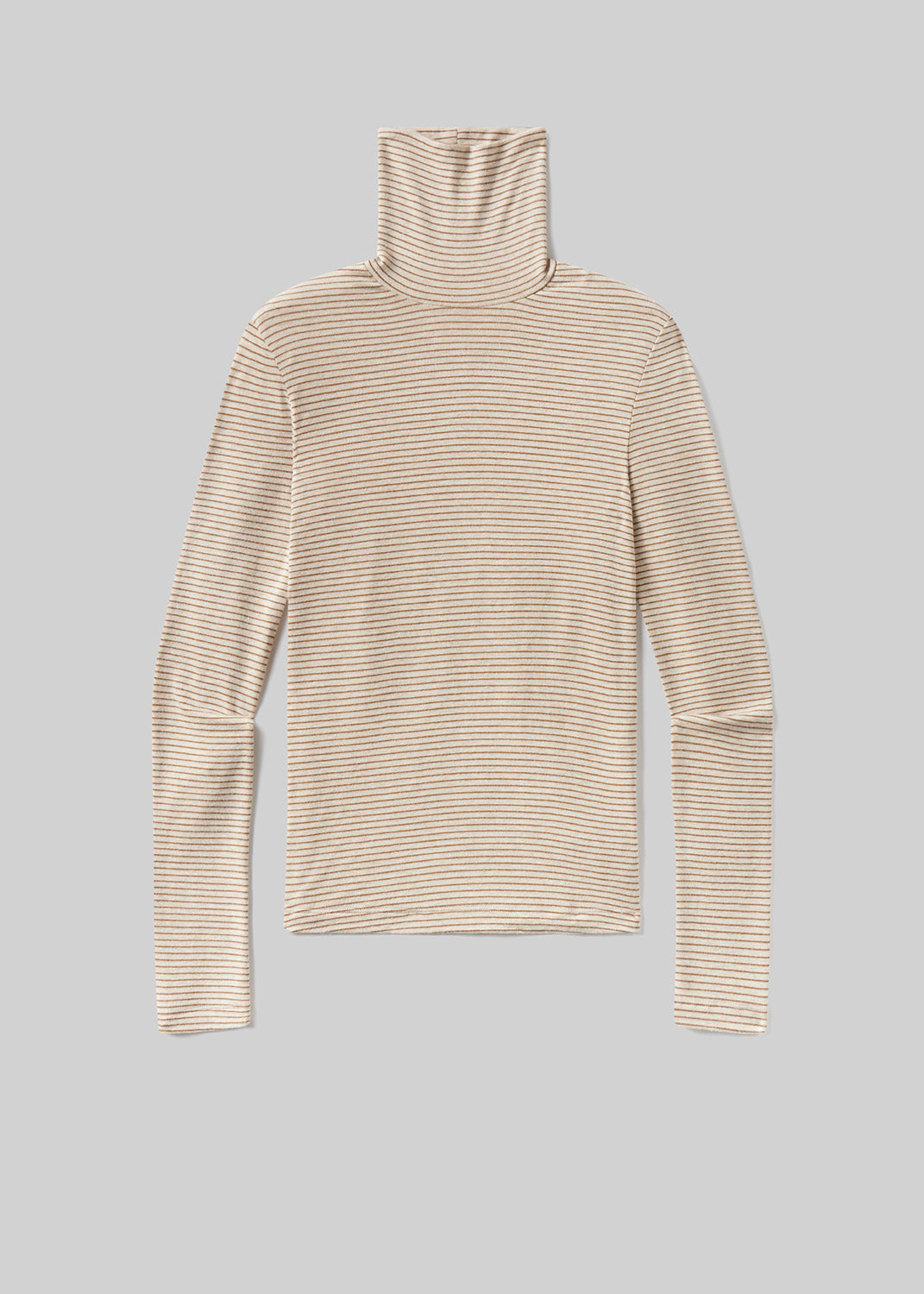 Caradene Turtleneck in Chiltern Oatmeal Stripe flat