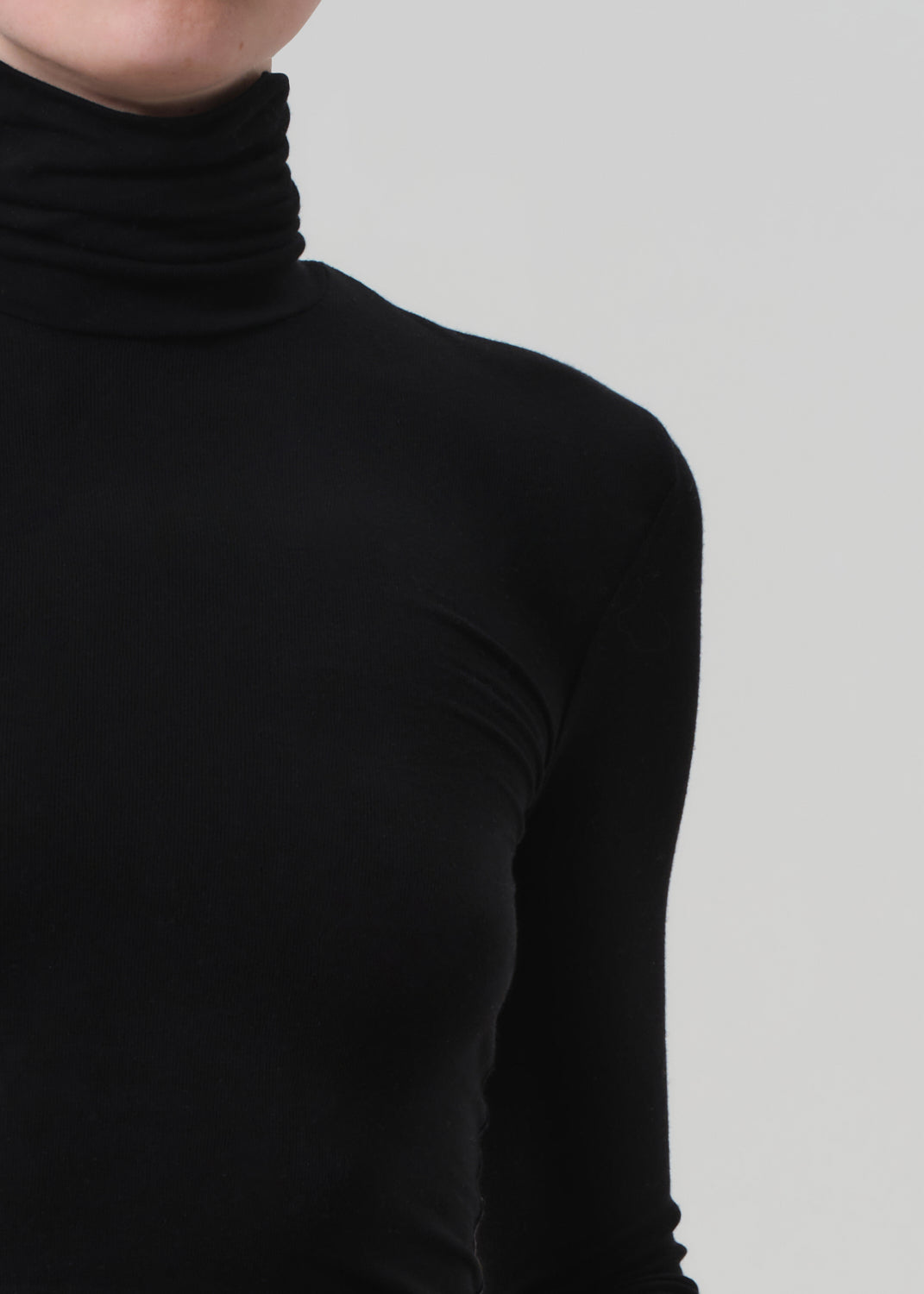 Caradene Rib Turtleneck in Black