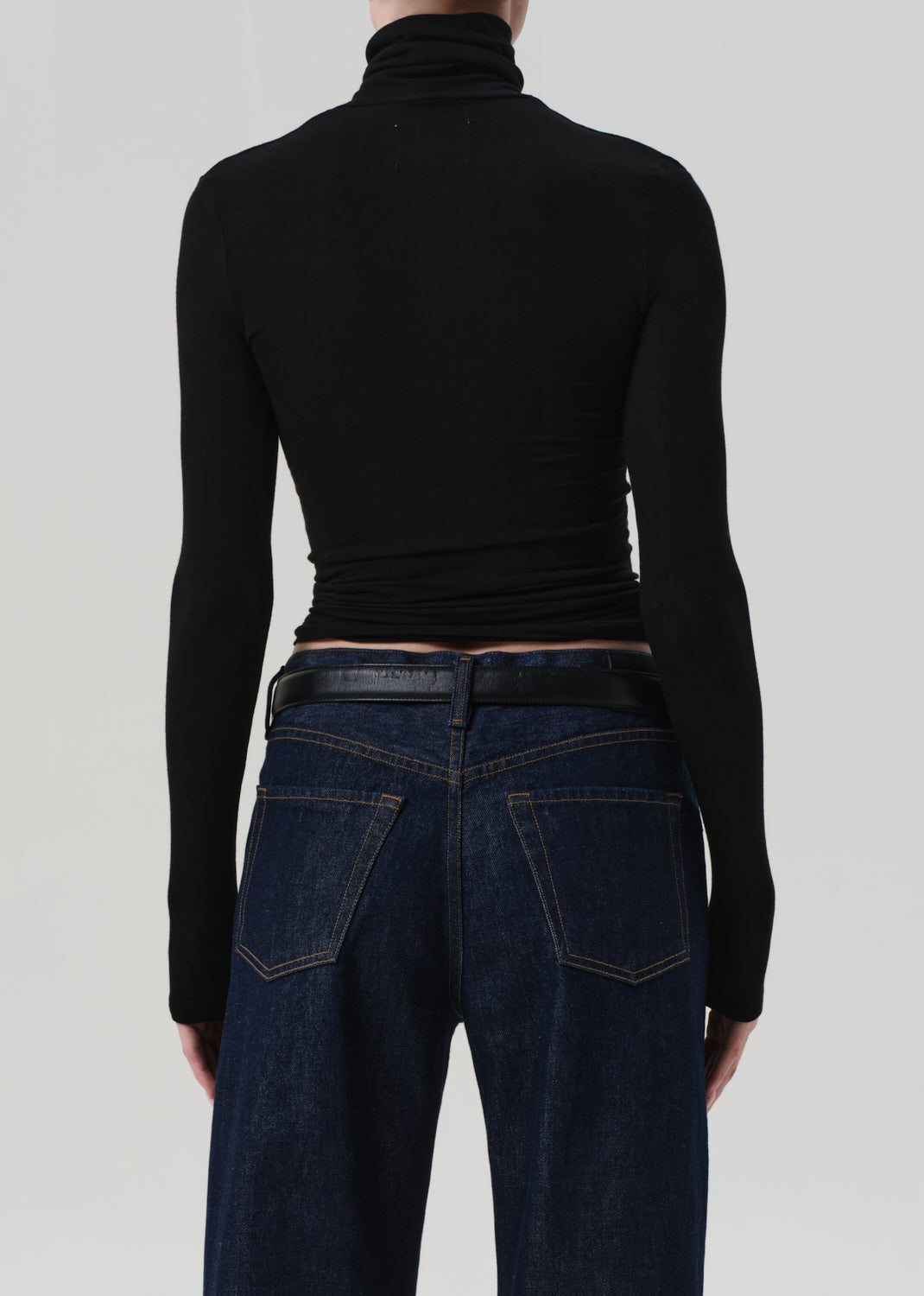 Caradene Rib Turtleneck in Black