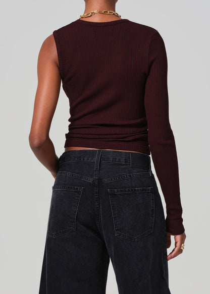 Fellina One Sleeve in Burgundy back