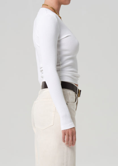 Mara U-Neck in White side