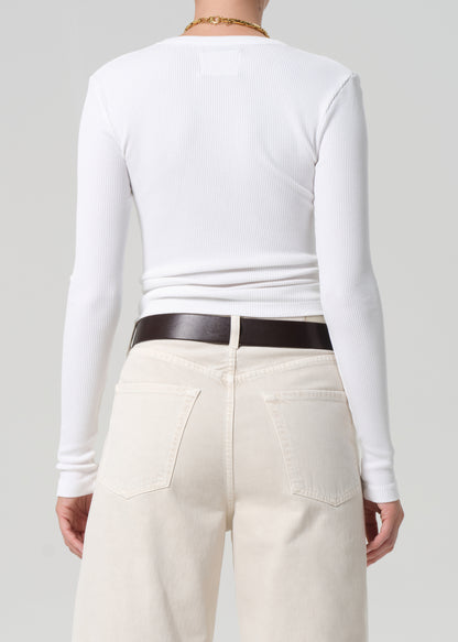 Mara U-Neck in White