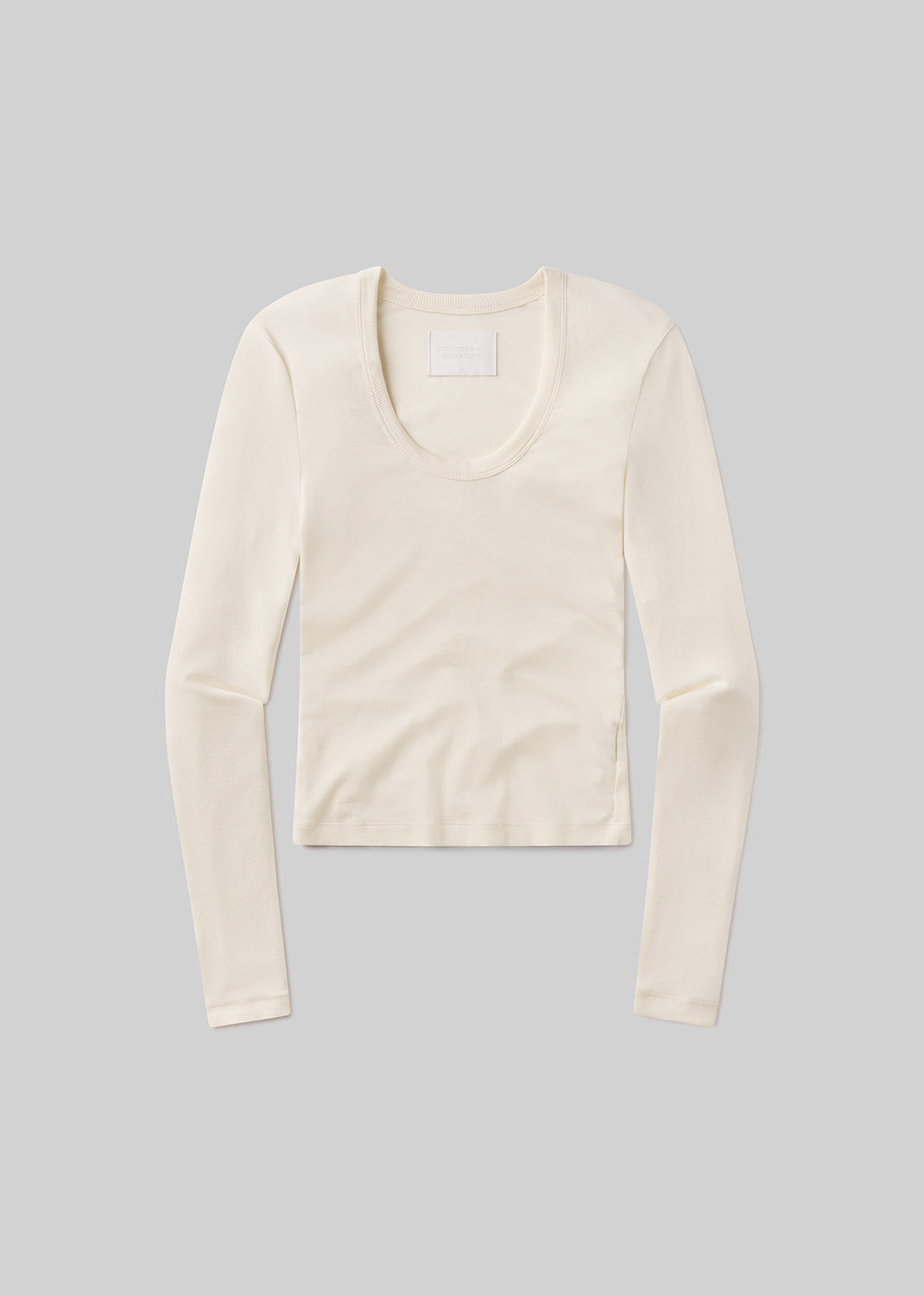 Mara U Neck Long Sleeve in Dune flat