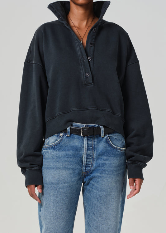 Mirelle Funnel Neck in Charcoal front